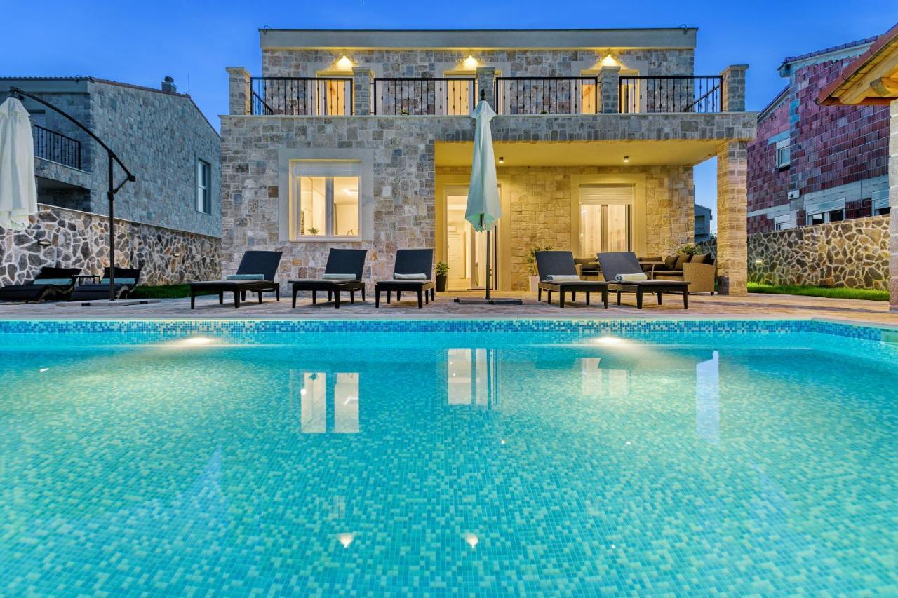 Luxury Stone Villa With Pool - Brisevo Esterno foto
